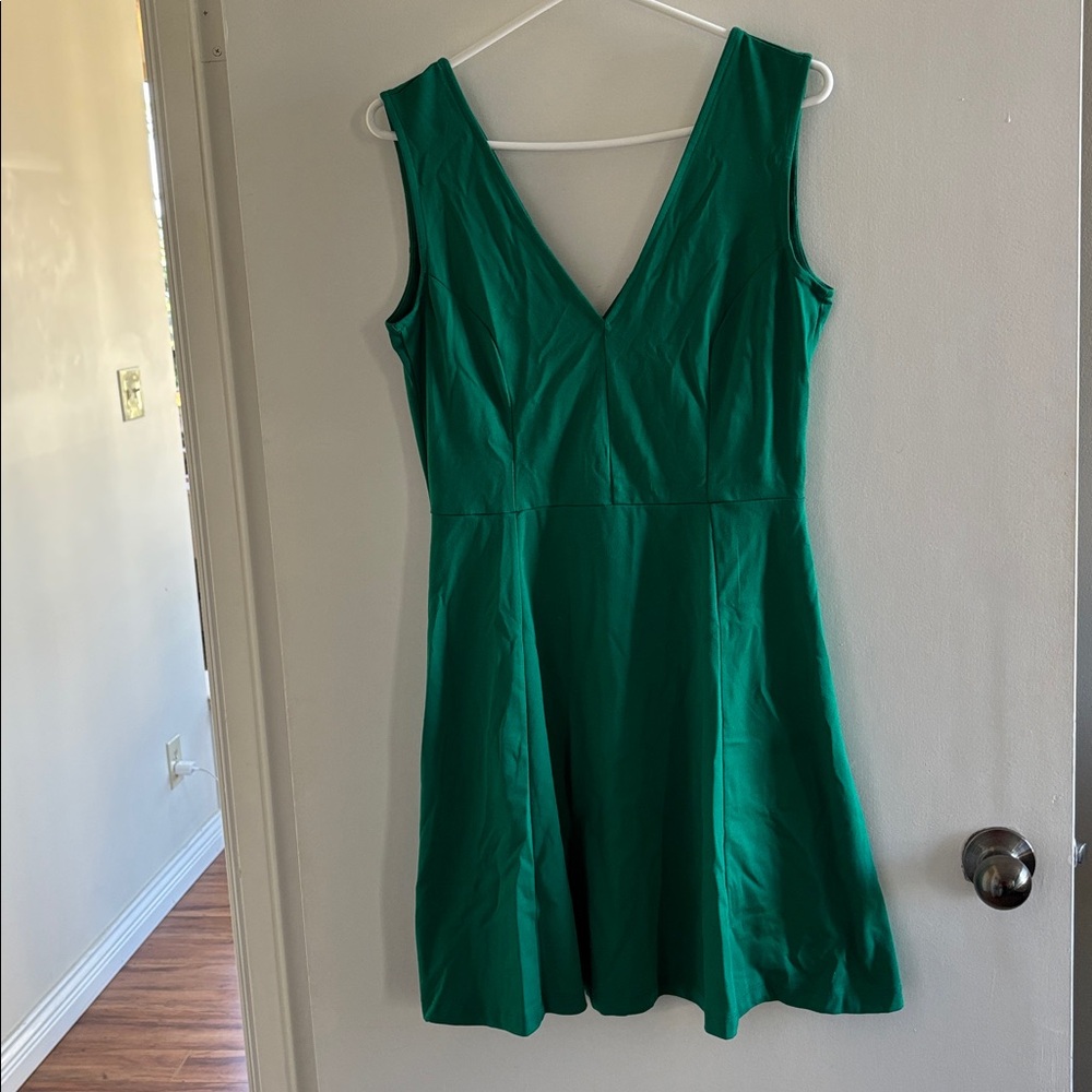 H&M Vibrant Green V-Neck dress